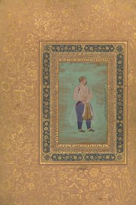 Recto: Retrato do Príncipe Danyal, Folio do Álbum Shah Jahan, recto: final do século XVI. de Manohar