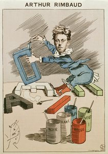 Caricatura de Arthur Rimbaud (1854-91) de 