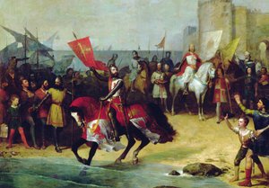 A Reconquista de Cádiz em 1262 por Alfonso, o Sábio (óleo sobre tela)