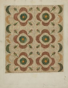 Aplique e colcha acolchoada de Manuel G. Runyan