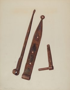 Dobradiças e parafuso, c. 1939. de Manuel G. Runyan