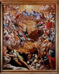 Paraíso - Pintura de Marcantonio Bassetti (1588-1630), óleo sobre tela 78X61 CM - Naples Museo di Capodimonte