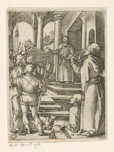 Cristo perante Pilatos
Paixão de Cristo (título da série) de Marcantonio Raimondi