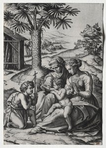 Madona da Palmeira de Marcantonio Raimondi