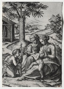 Madonna da palmeira. de Marcantonio Raimondi