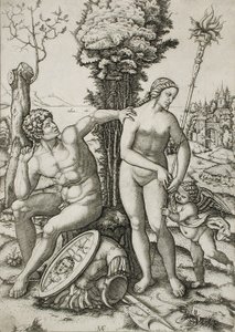 Marte, Vénus e Cupido de Marcantonio Raimondi
