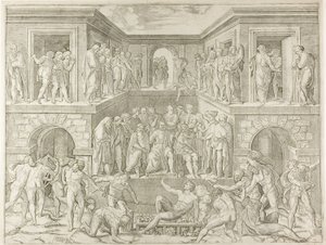 Martírio de São Lourenço de Marcantonio Raimondi