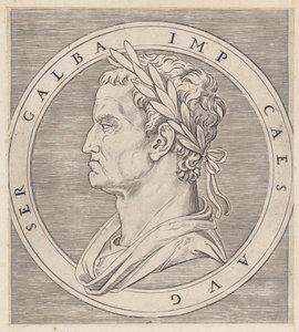 Speculum Romanae Magnificentiae: Galba, de The Twelve Caesars, ca. 1500-1534., ca. 1500-1534. de Marcantonio Raimondi