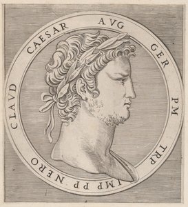 Speculum Romanae Magnificentiae: Nero, de The Twelve Caesars, ca. 1500-1534., ca. 1500-1534. de Marcantonio Raimondi