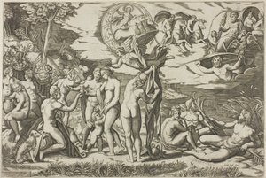 O Julgamento de Paris de Marcantonio Raimondi