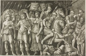 Trajano coroado pela vitória de Marcantonio Raimondi