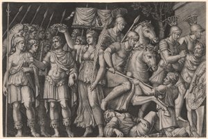 Trajano coroado pela vitória de Marcantonio Raimondi