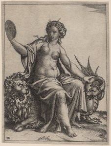 Prudência de Marcantonio Raimondi possibly after Raphael
