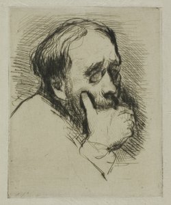 Retrato de Degas, com a mão sobre a boca de Marcellin Gilbert Desboutin