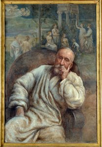 Retrato do pintor Pierre Cecil Puvis de Chavanne (1824-1898) Pintura de Marcellin Gilbert Desboutins (1823-1902) Amiens, musee de la Picardie - Retrato do pintor Pierre Cecil Puvis de Chavanne (1824-1898). Pintura de Marcelino Gi