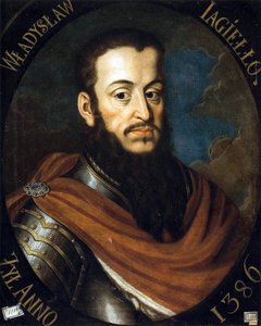 Ladislas II Jagellon (Ladislas II de Pologne) (1352 ou 1362-1434) - Retrato do Rei Wladyslaw II. Jagiello par Bacciarelli, Marcello (1731-1818)