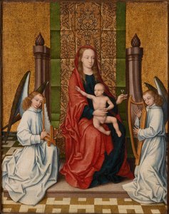 A Virgem e o menino entronizados, entre 1550 e 1560. de Marcellus Coffermans