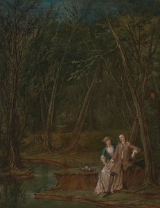Amantes numa clareira de Marcellus Laroon the Younger