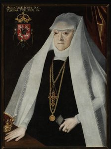 Anna Jagellon, reine de Pologne - Retrato de Anna Jagiellon (1523-1596), rainha da Polónia, de Kober, Martin (1550-1609). Óleo sobre tela, antes de 1596. Muzeum Narodowe, Varsóvia de Marcin Kober