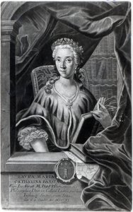 Laura Maria Caterina Bassi, gravada por Johann Jakob Haid de Marco Alvise Pitteri