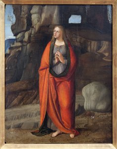 Santa Madeleine penitente, Pintura de Marco Basaiti (ca. 1470- depois de 1530). Fotografia, KIM Youngtae, Lyon, Musee des Beaux Arts de Lyon.