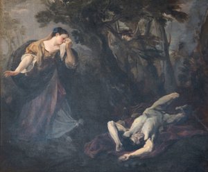Santa Margarida de Cortona encontra o corpo do seu amante