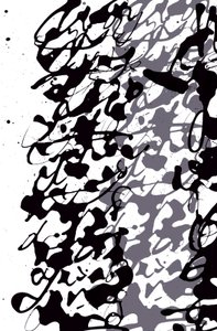 Escrita Asémica, 2014 (tinta sobre papel) de Marco Campedelli