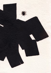 Preto, 2023 (tinta sobre papel) de Marco Campedelli