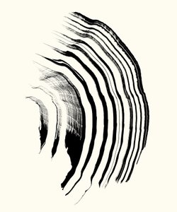 Vibração_01, 2023 (tinta sobre papel) de Marco Campedelli