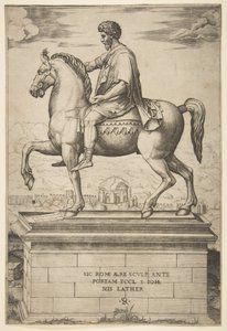 Estátua Equestre de Marco Aurélio, 1515-27. de Marco Dente
