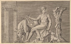Speculum Romanae Magnificentiae: Apollo Tending the Flocks of Admetus, século XVI. de Marco Dente