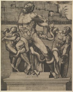 Vidro romano magnífico, Laocoon, século XVI. de Marco Dente