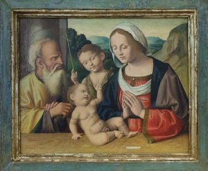Sagrada Família com São João Batista, c.1525-39 (óleo sobre painel)