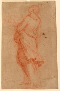 Desenho, Uma jovem mulher (Santa Maria Madalena sob a cruz), 1550-75