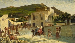 Caminhada até Capri, c.1867 (óleo sobre tela)