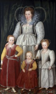 Retrato de Ana, Lady Pope (1561-1625) com os seus filhos