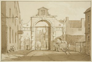 Porta do Templo (lápis e aguarela sobre papel) de Marcus H. Homes