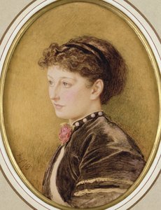 Kate Collins (nee Dickens) 1865 (wc no papel) de Marcus Stone