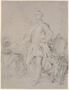 Esboço de retrato de corpo inteiro. Preparação para o Cr. A foto de família de VI. (Rosenborg)? Frederik, o Grande como príncipe herdeiro de Marcus Tuscher