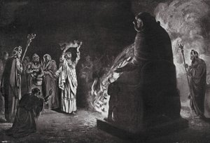 Um sacrifício fenício a Moloch (litografia)
