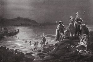 Regresso dos oligarcas a Samos (litografia) de Margaret (after) Dovaston