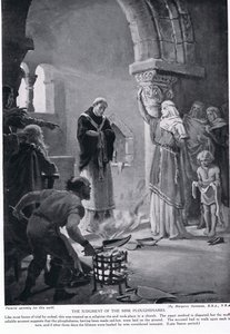 O Julgamento das Nove Lâminas de Arado, ilustração de "Hutchinson