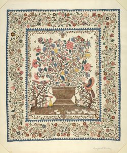 Applique e Bordado Coverlet, 19351942.