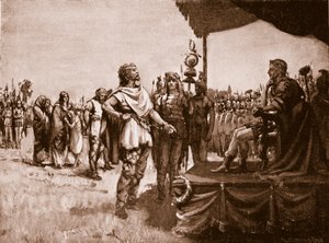 Caractacus before Claudius, ilustração de "Hutchinson