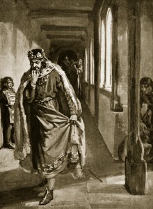 A fúria de João ao assinar a Magna Carta, ilustração de "Hutchinson