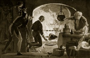 Lambert Simnel na cozinha, ilustração de "Hutchinson