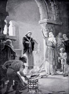 O Julgamento das Nove Lâminas de Arado, ilustração de "A História da Nação" (litografia)
