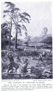 A campanha de Yoriyoshi em Mutsu (litografia) de Margaret Dovaston