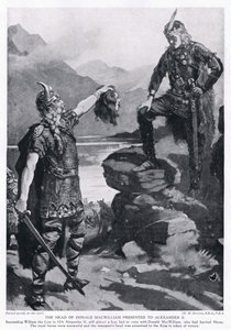 A cabeça de Donald MacWilliam apresentada a Alexandre II AD1214 de Margaret Dovaston