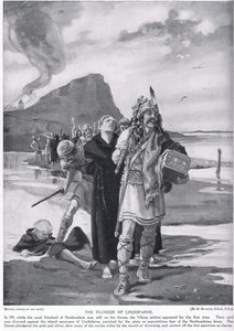 O saque de Lindisfarne 793 d.C. de Margaret Dovaston